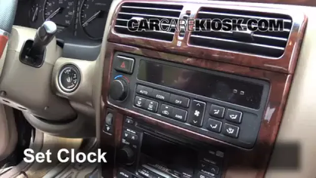 1998 Infiniti Q45 4.1L V8 Reloj Fijar hora de reloj